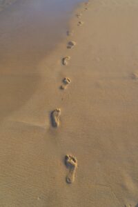 Footprints in the sand